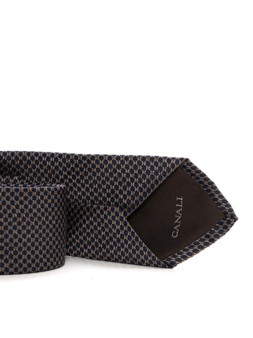 Cravatte Blu-marrone Canali Uomo