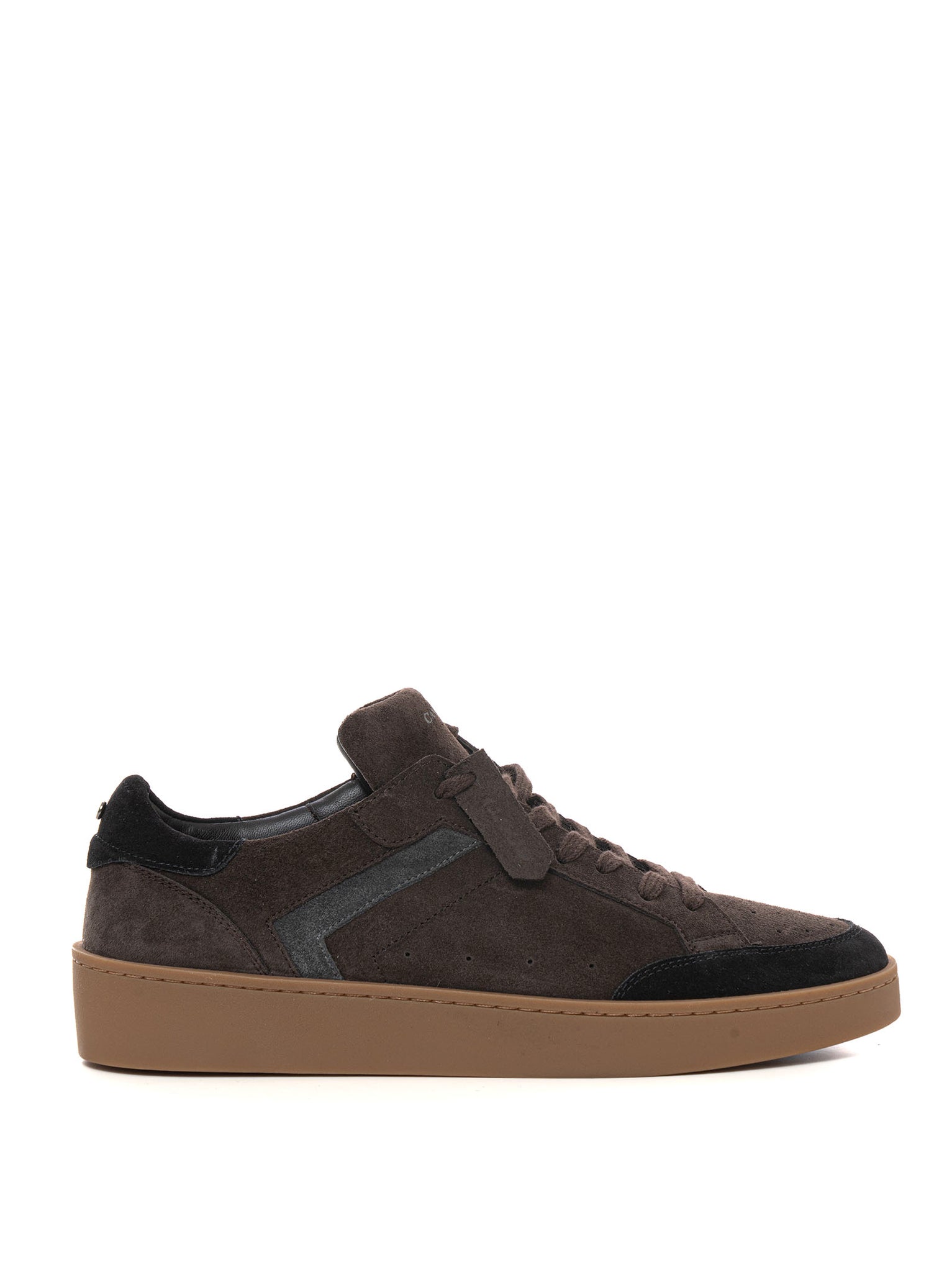 Canali Men's Brown Suede and Rubber Low-Top Sneakers