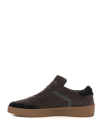 Sneakers bassa in suede e gomma Marrone Canali Uomo