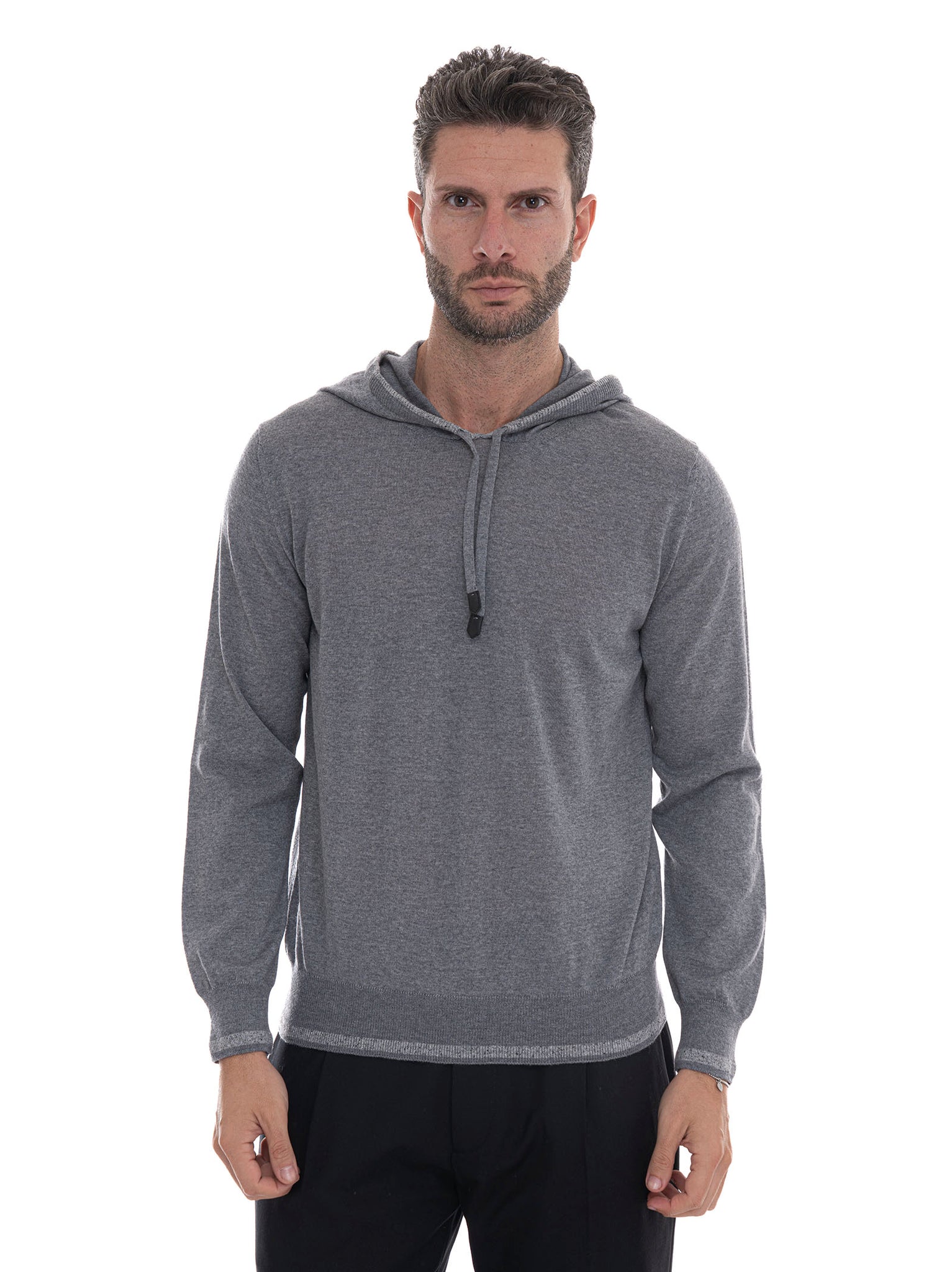 Canali Men's Grey Hoodie