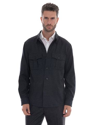 Giacca Antracite Canali Uomo