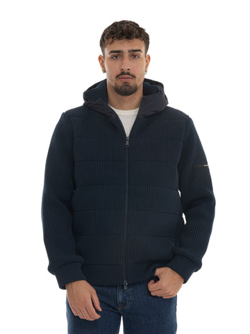 EA7 Men's Blue Knit Jacket