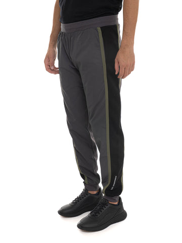 EA7 Men's Grey-Green Tracksuit Bottoms