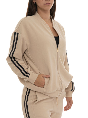 Felpa Beige-nero EA7 Donna