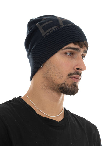 Cappello Blu-grigio EA7 Uomo