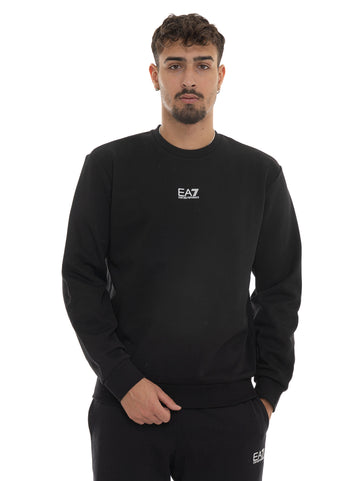 Black crewneck sweatshirt EA7 Man