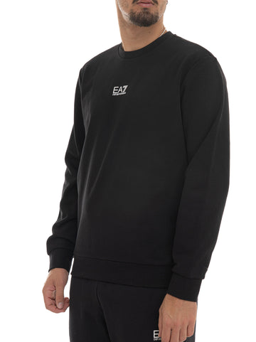 Black crewneck sweatshirt EA7 Man