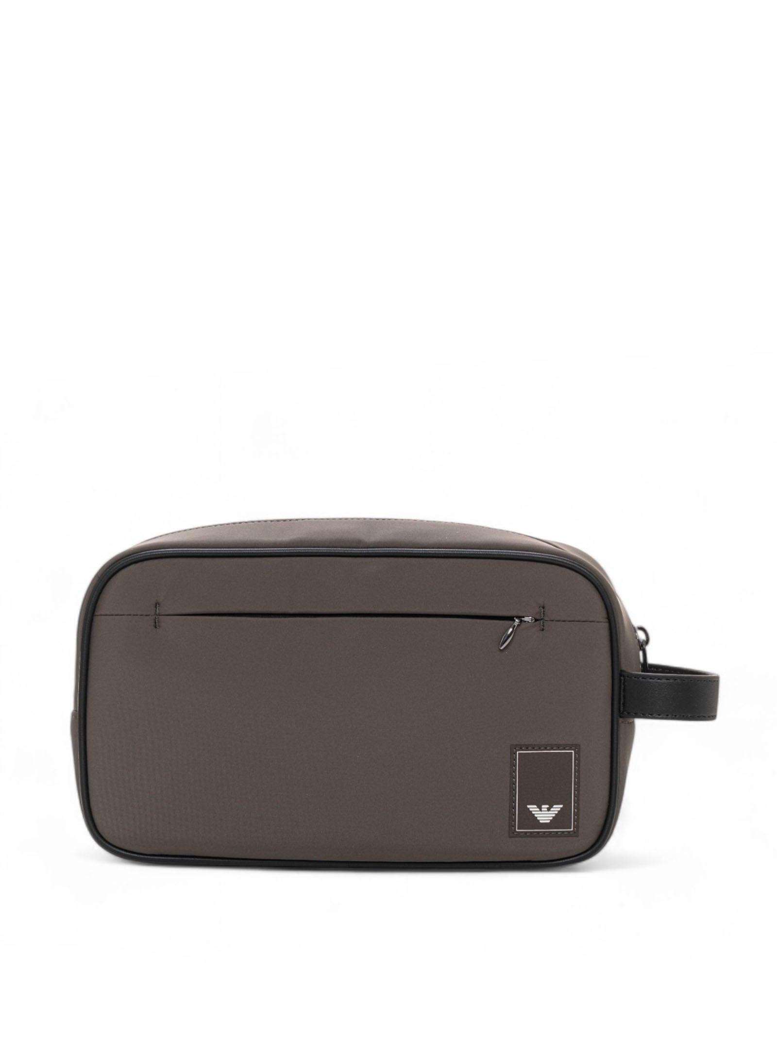 Emporio Armani Men's Travel Essential Clutch Bag in Mud Emporio Armani Men's Travel Essential Clutch Bag in Mud