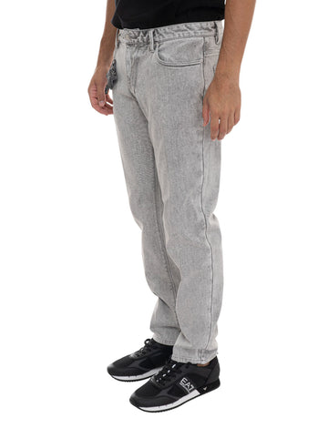 Jeans 5 tasche Denim grigio Emporio Armani Uomo