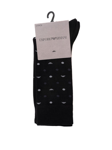 Set 3 Calzini Nero Emporio Armani Uomo