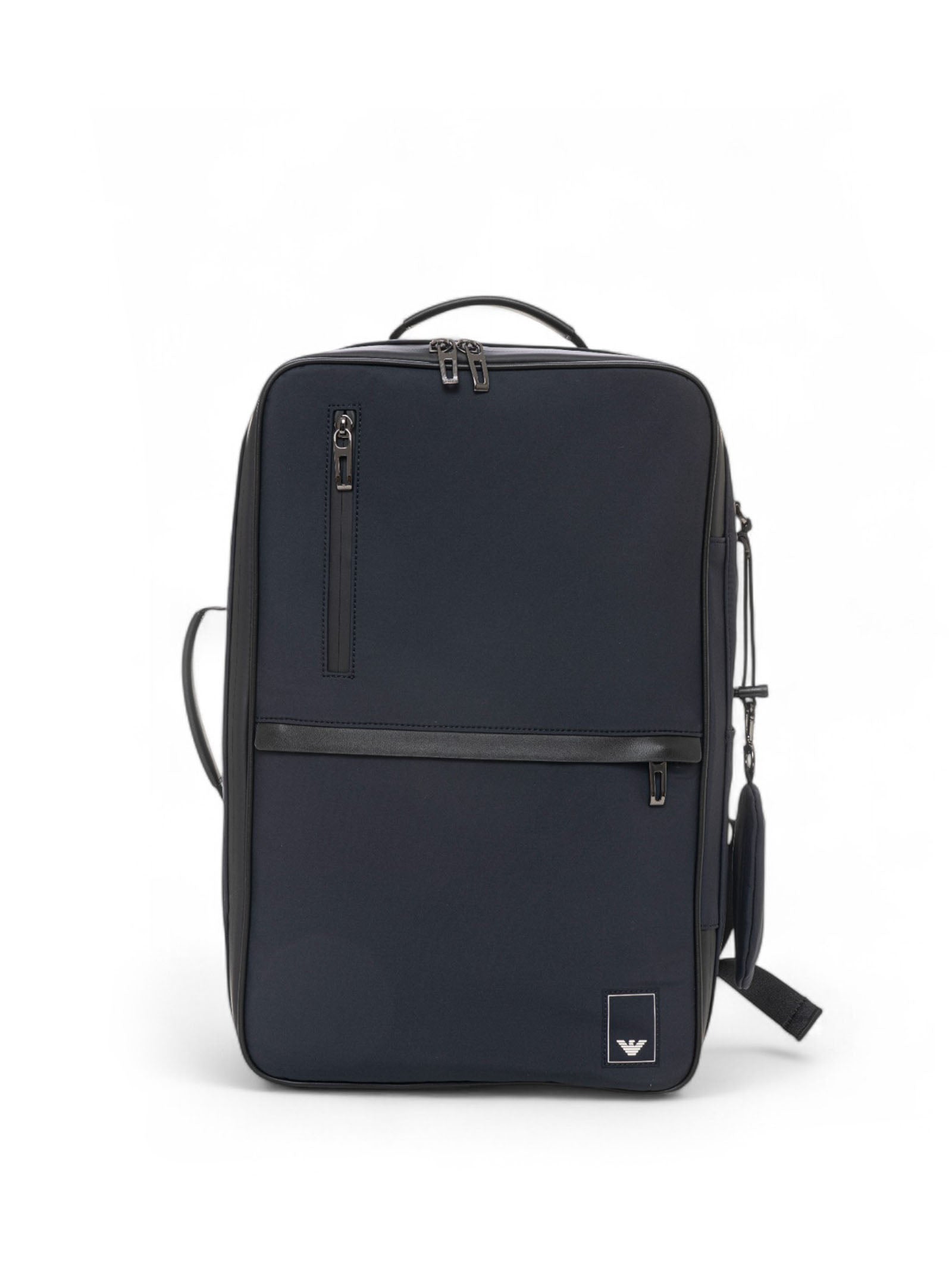 Emporio Armani Men's Blue Nylon Travel Backpack Emporio Armani Men's Blue Nylon Travel Backpack