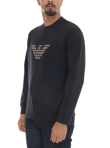 Felpa Blu Emporio Armani Uomo