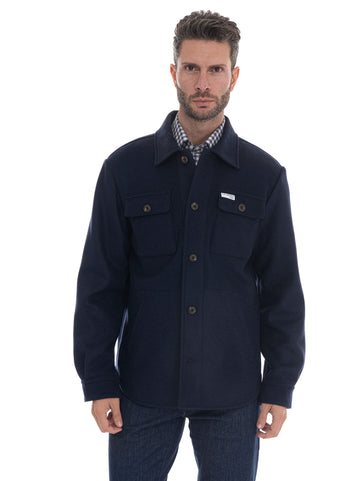 Overshirt Blu Fay Uomo