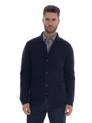 Cardigan bottoni Blu Fay Uomo