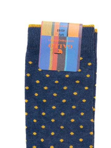 Calzino lungo Azzurro-giallo Gallo Uomo