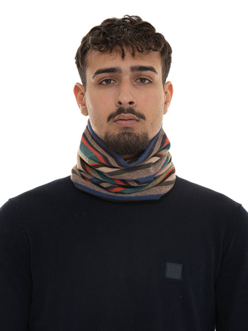 Beige Rooster Scarf Collar for Men