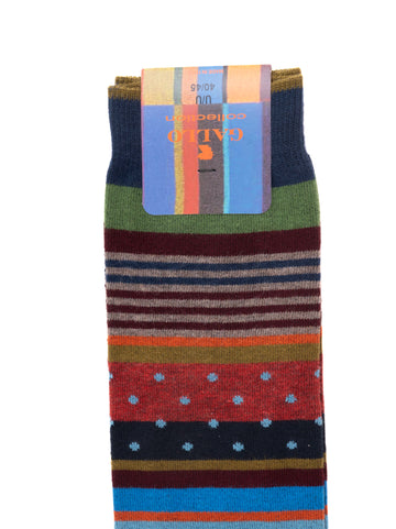 Calzino lungo Marrone-blu Gallo Uomo