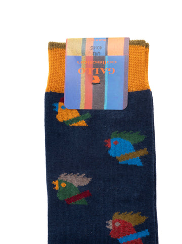 Calzino lungo Blu Gallo Uomo