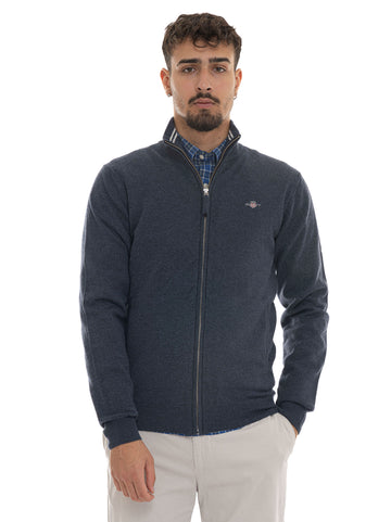 Cardigan Blu melange Gant Uomo