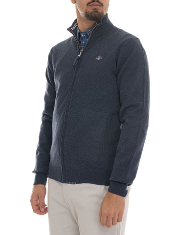Cardigan Blu melange Gant Uomo