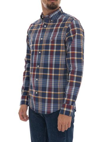 Camicia Blu-bordeau Gant Uomo