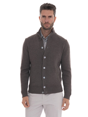 Cardigan Marroncino Gran Sasso Uomo