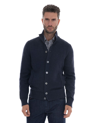 Cardigan Denim scuro Gran Sasso Uomo