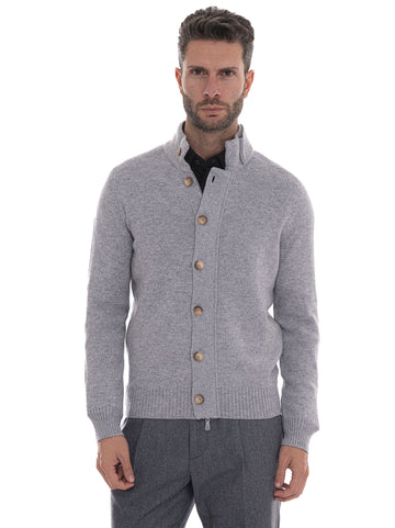Cardigan bottoni Grigio chiaro Gran Sasso Uomo