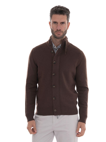 Cardigan Marrone Gran Sasso Uomo