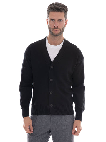 Cardigan Nero Gran Sasso Uomo