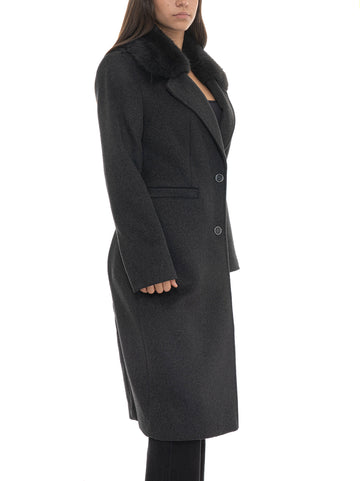 Cappotto 2 bottoni Karole Antracite Guess Donna