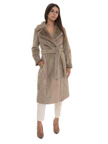 Cappotto lungo Cammello Guess Donna