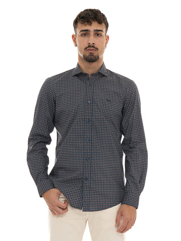 Camicia casual Blu-beige Harmont & Blaine Uomo