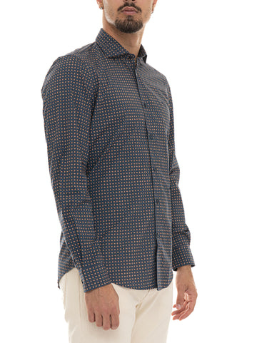 Camicia casual Blu-beige Harmont & Blaine Uomo