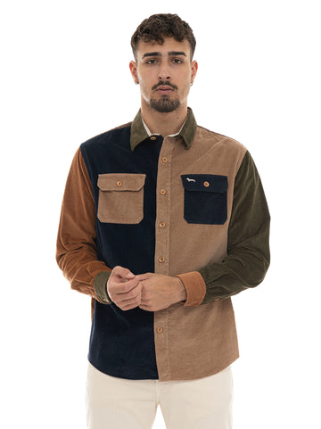 Camicia casual Blu-multicolor Harmont & Blaine Uomo