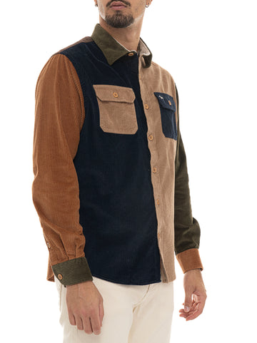 Camicia casual Blu-multicolor Harmont & Blaine Uomo