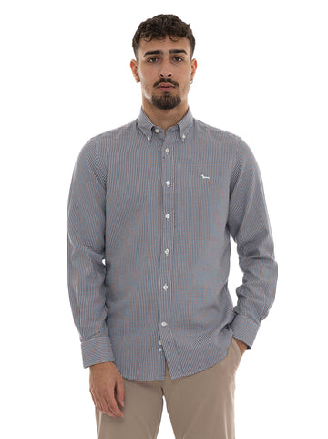 Camicia Blu-marrone Harmont & Blaine Uomo