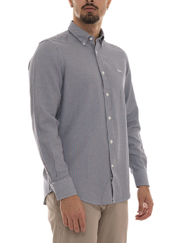 Camicia Blu-marrone Harmont & Blaine Uomo