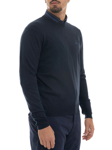 Maglia girocollo Blu Harmont & Blaine Uomo