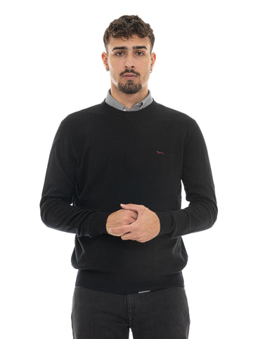 Pullover girocollo Nero Harmont & Blaine Uomo