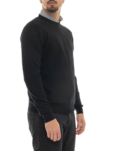 Pullover girocollo Nero Harmont & Blaine Uomo