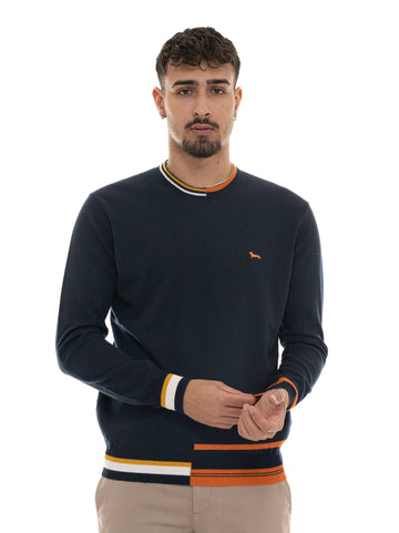 Pullover girocollo Blu Harmont & Blaine Uomo