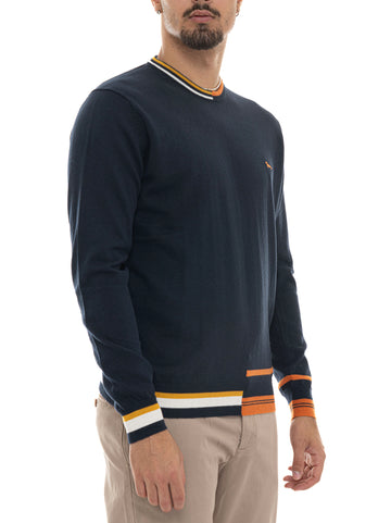 Pullover girocollo Blu Harmont & Blaine Uomo