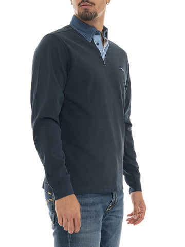 Polo Blu Harmont & Blaine Uomo