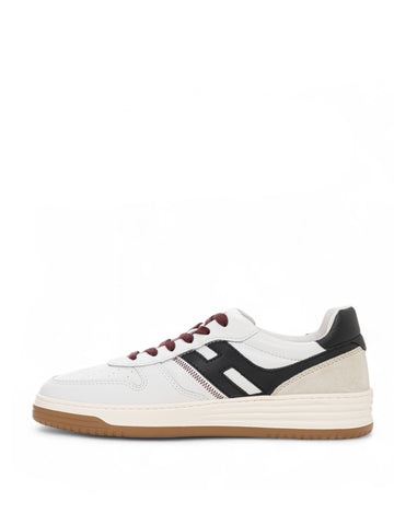 Sneakers in pelle Basket Bianco-nero Hogan Uomo