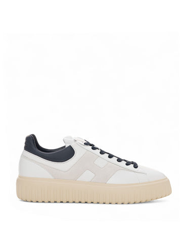 Sneakers alta H stripes Bianco-blu Hogan Uomo