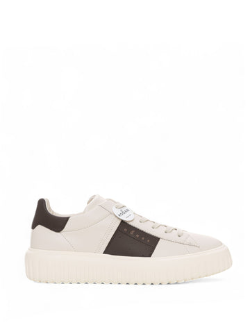 Sneakers alta H stripes Beige-marrone Hogan Uomo