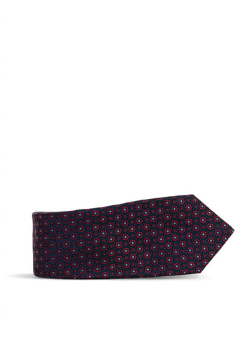Cravatta in seta Blu-bordeau Kiton Uomo