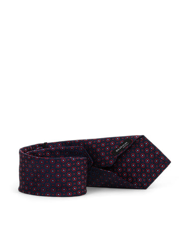 Cravatta in seta Blu-bordeau Kiton Uomo