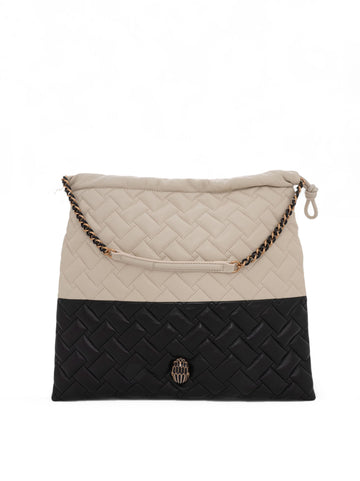 Borsa a sacca Kensington Bianco-nero Kurt Geiger Donna